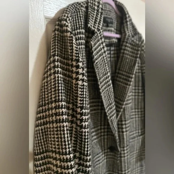 Talbots Women Black and White Plaid Blazer - Picture 7 of 10